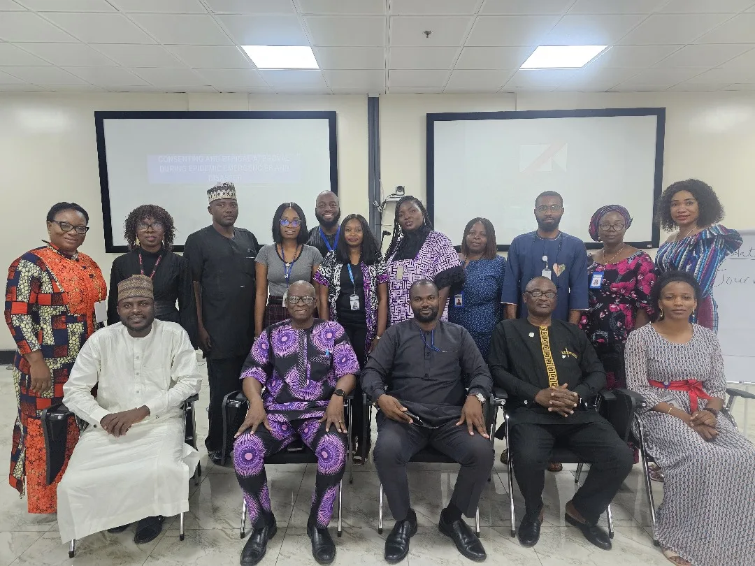 Members of the IHVN Ethics Committee during training by the National Health Research Ethics Committee (NHREC)